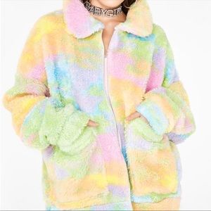 Jaded London Rainbow Fleece Jacket